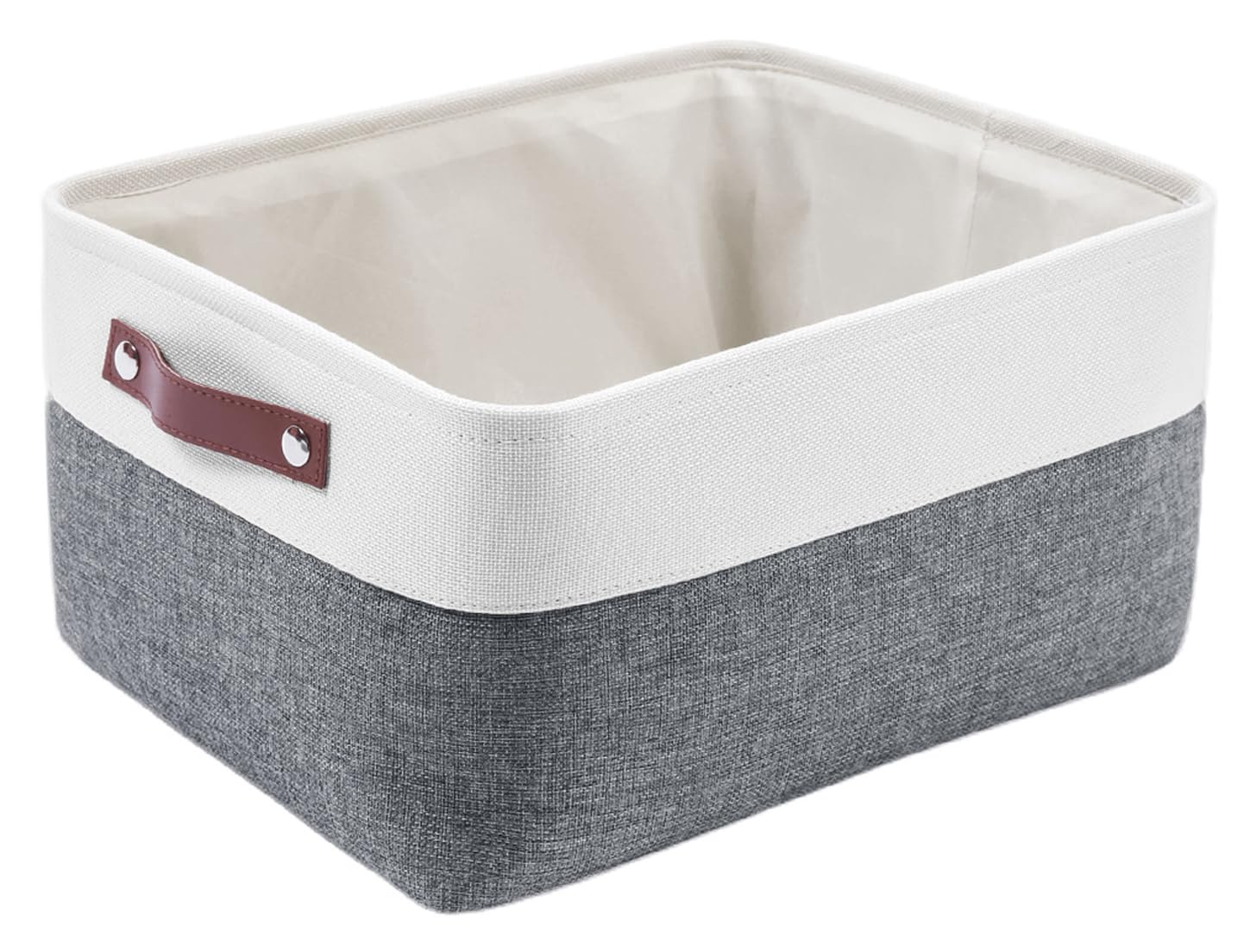 Mangata Woven Fabric Storage Boxes, Canvas Organizer Storage for Clothes, Toys, Shelves(M, Cold Grey) โ image 1