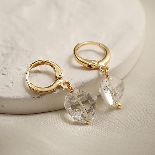 Miniatura 10 de Gempires Raw Black Tourmaline Crystal Hoop Earring, Meditation Earring, Raw Gemstone, Energy Healing Crystals, Birthday, Gift for Her, Jewelry AA+