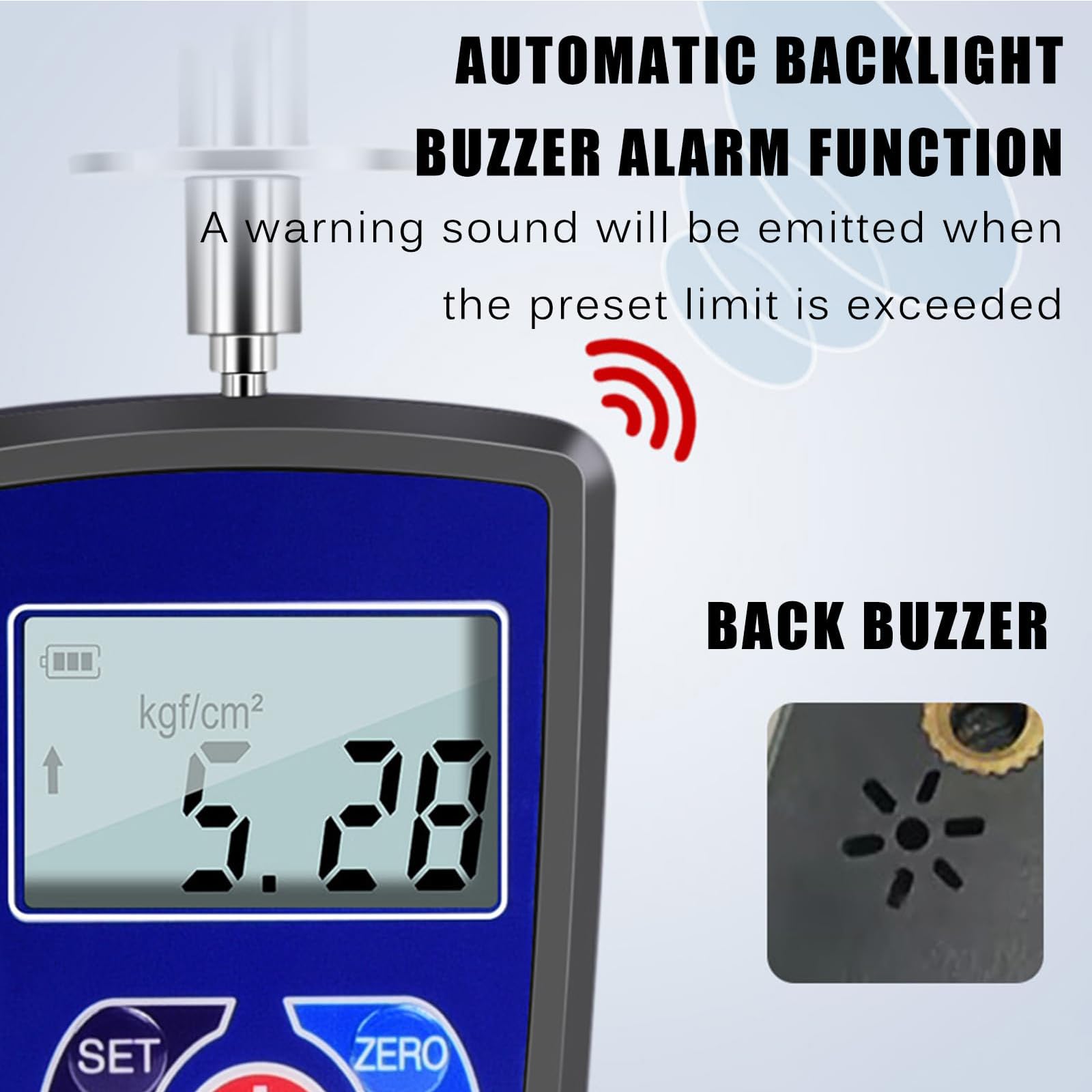 Fruit Penetrometer Digital - Mini-Durometer mit 3 Messmodi, 0,01 kg/cm² Lasteinteilung zur Bestimmung des Fruchtreifegrades