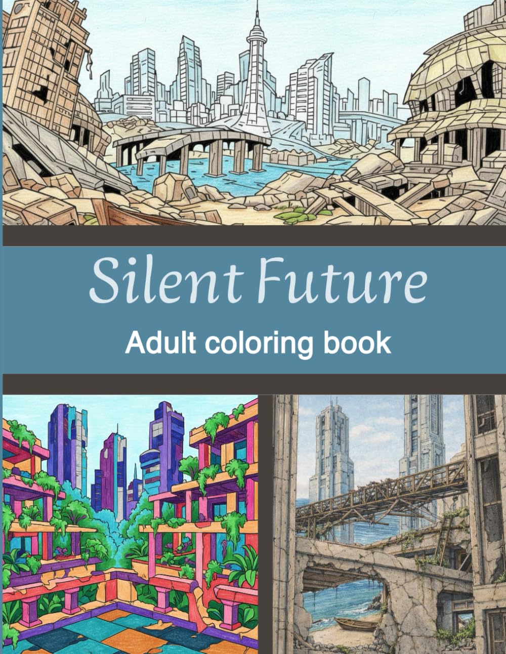 Silent Future: An Adult Coloring Book of Abandoned Cities, Reclaimed Architecture, and Post-Apocalyptic Landscapes (Lost Civilizations & Ancient Worlds)