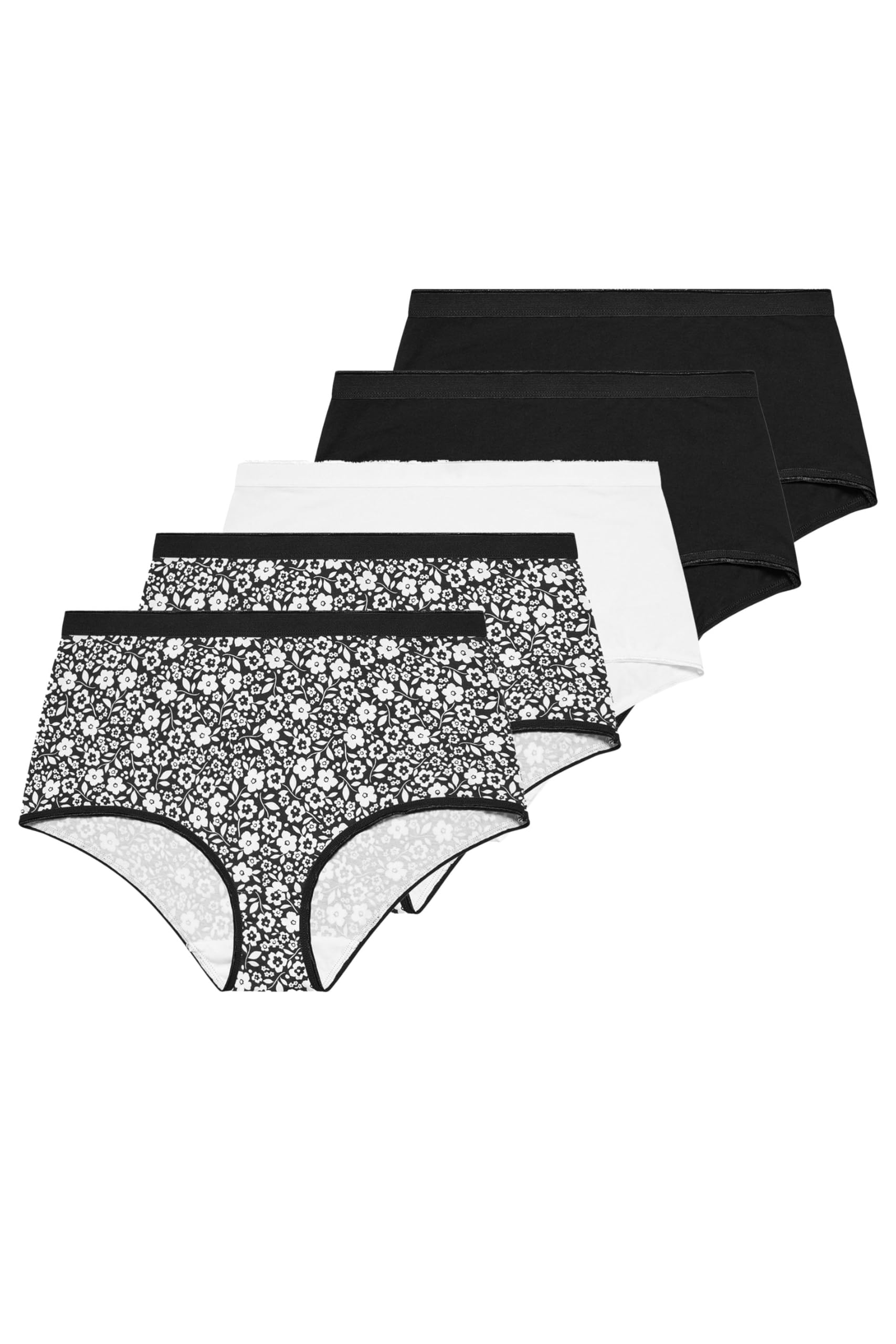 Yours Women's Multicolor 5 Pack Floral Full Briefs | Size: 14-16