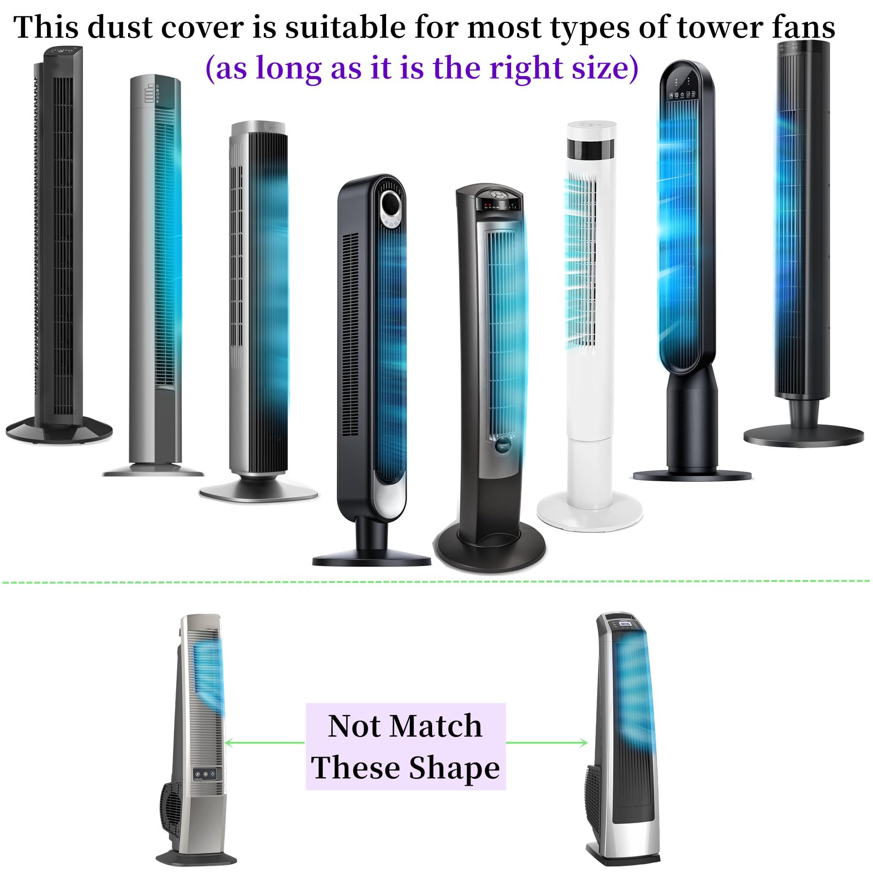 Fan Dust Cover Fan Cover Electric Fan Dust Cover Tower Fan All Inclusive Vertical Floor Fan Universal Storage Mesh Cover I.969213742