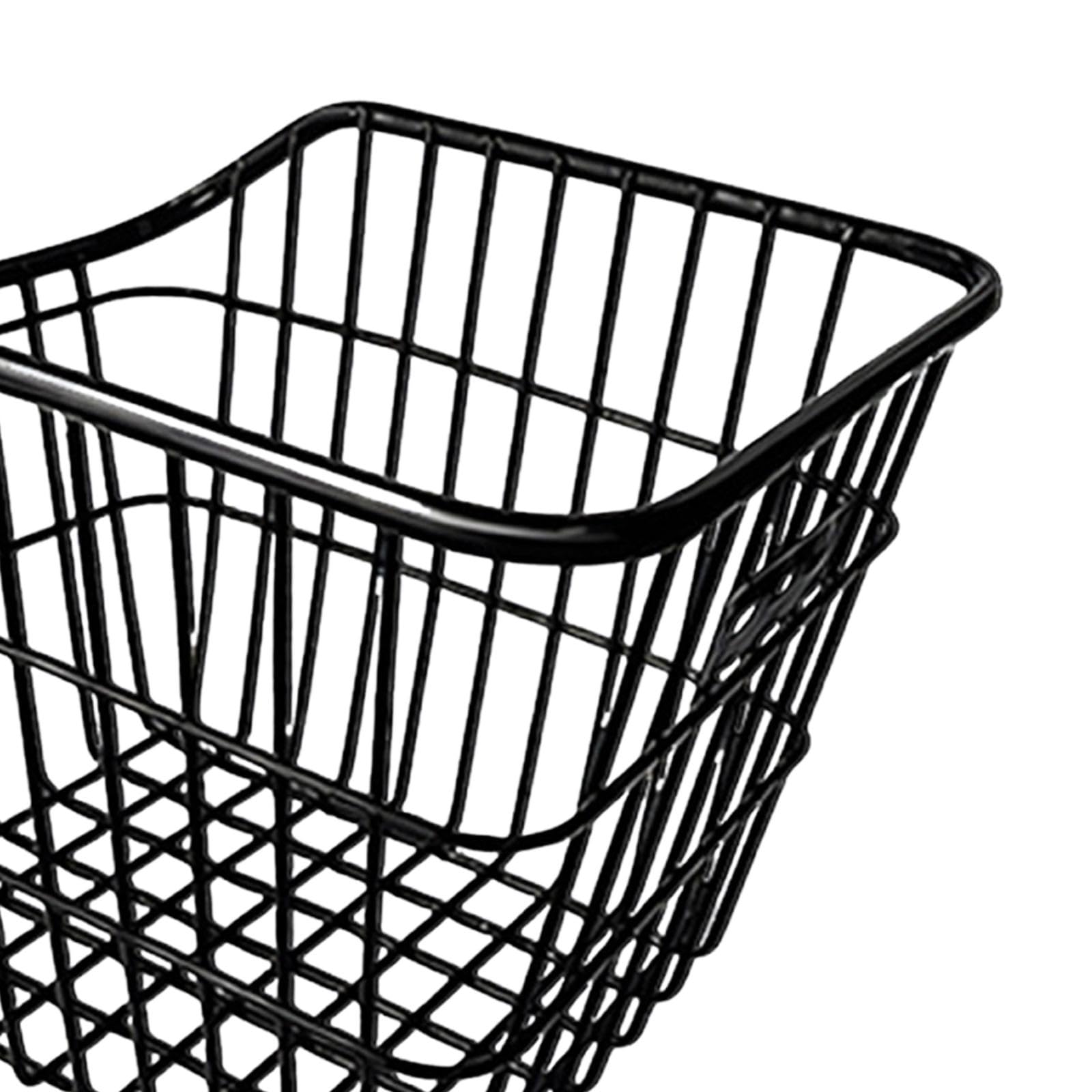 jojomis Rear Bike Basket Cargo Carrier - Sturdy Steel Construction Without Lid - Universal Fit for Mountain Road Folding Bikes