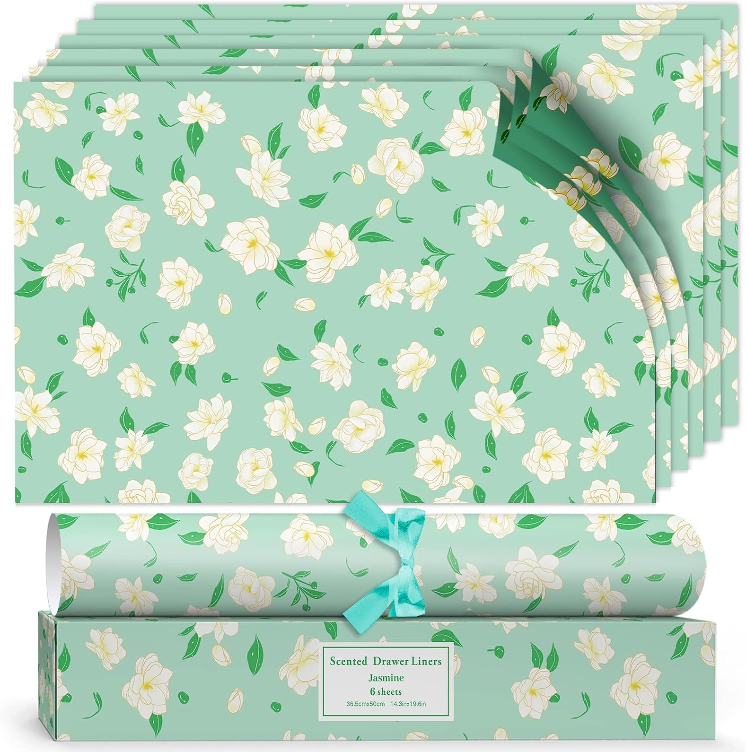 Scented Drawer Liners, Fresh Jasmine Scent Paper Liners, Fragrance for
