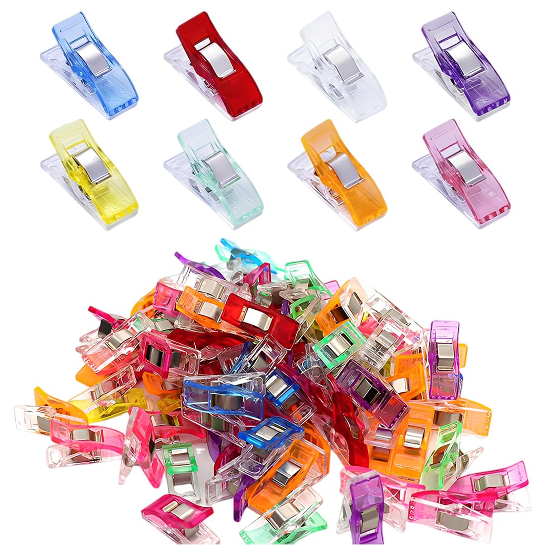 Sewing Clips 40 Pezzi, Clip da Cucito Multiuso in Plastica, Mollette da Cucito per Cucire e Crafting