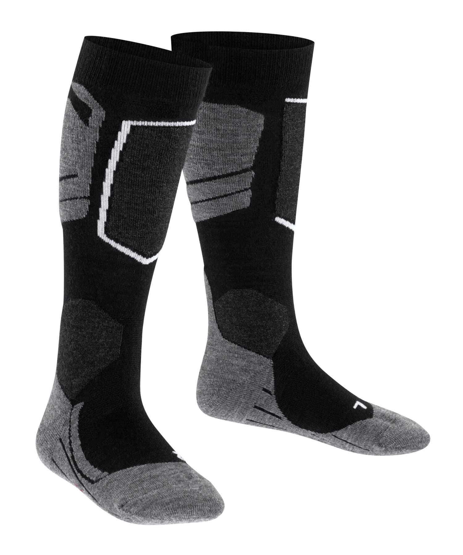 FALKE Uniseks - dzieci Skarpety narciarskie SK4 Advanced K Kh Wełna ciepłe cienkie 1 Para, Czarny Black-Mix 3010, 31-34
