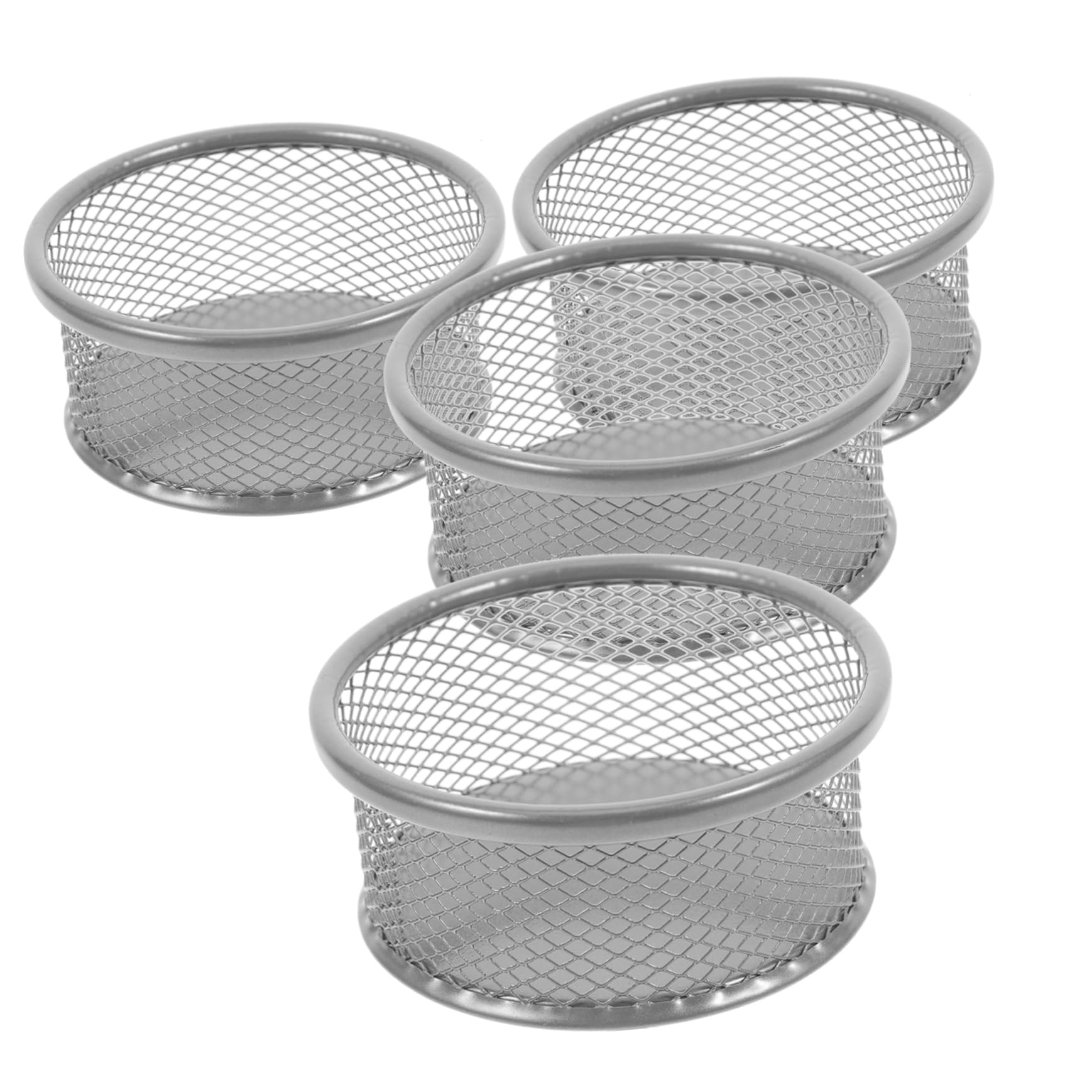 NUOBESTY 20 Pièces baril de trombone boite de rangement boîte de rangement Pot à stylos Pot à crayons polyvalent conteneurs d'articles d'étude supports de bureau pour trombones le fer