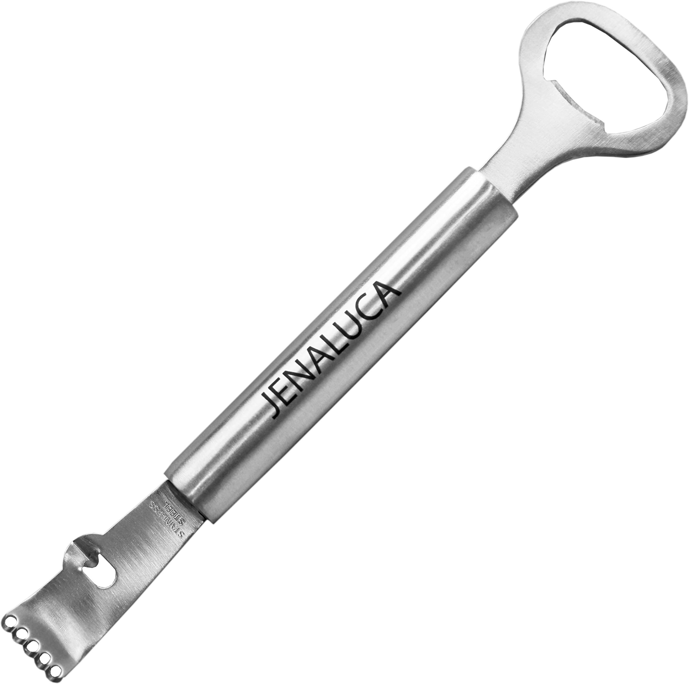 Jenaluca Channel Knife and Lemon Zester with Bottle Opener Bartending Tools