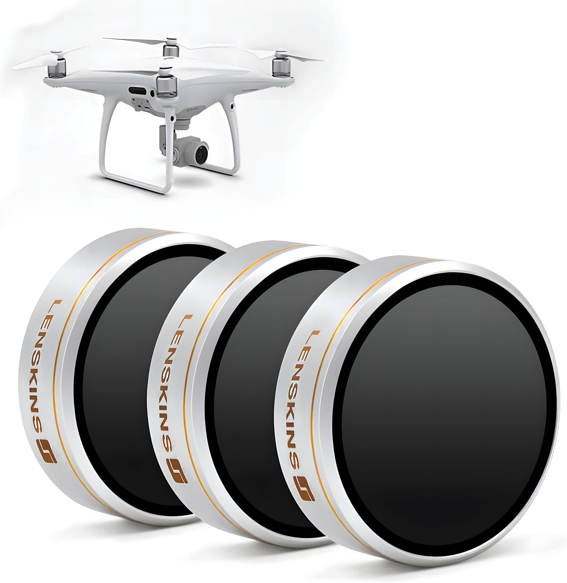 3 Pack ND4/ND8/ND16 Camera Lens Filter for DJI Phantom 4 Pro/Pro+/Advance, AGC Optics, Weather-Sealed, Multi-Resistant Coated Neutral Density Filter