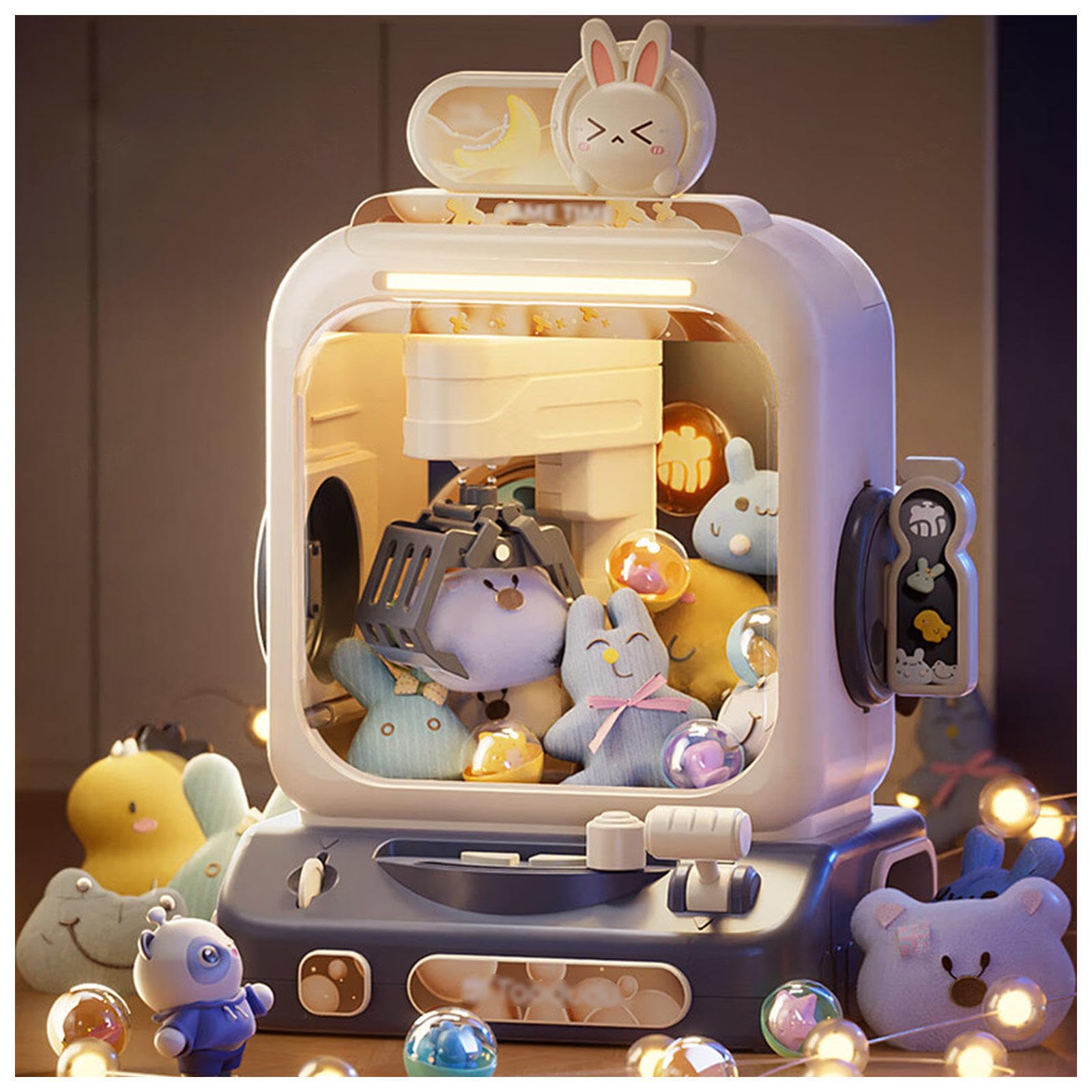 Máquina De Garra Maquina Atrapa Chuches con Luces Y Sonido, Maquina De Gancho Regalo De Cumpleaños para Niños De 3-9,Blue