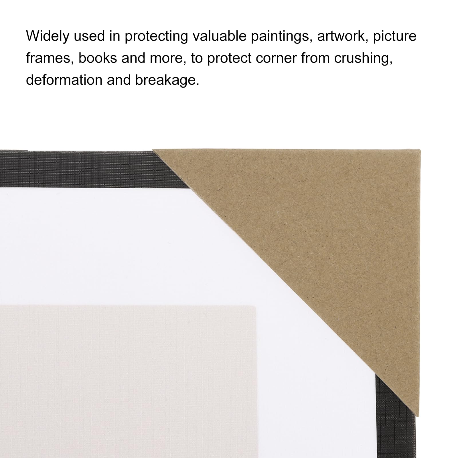 QUARKZMAN Protecteur d'Angle en Carton Réglable, Protecteur d'Arêtes en Carton 10x10x4Cm pour l'Art, l'Emballage, les Fournitures d'Expédition Lot de 100 Marron