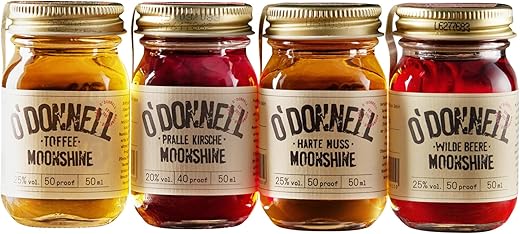 O'Donnell Moonshine Mini Set | Kleine Liköre | 4 x 50ml |...