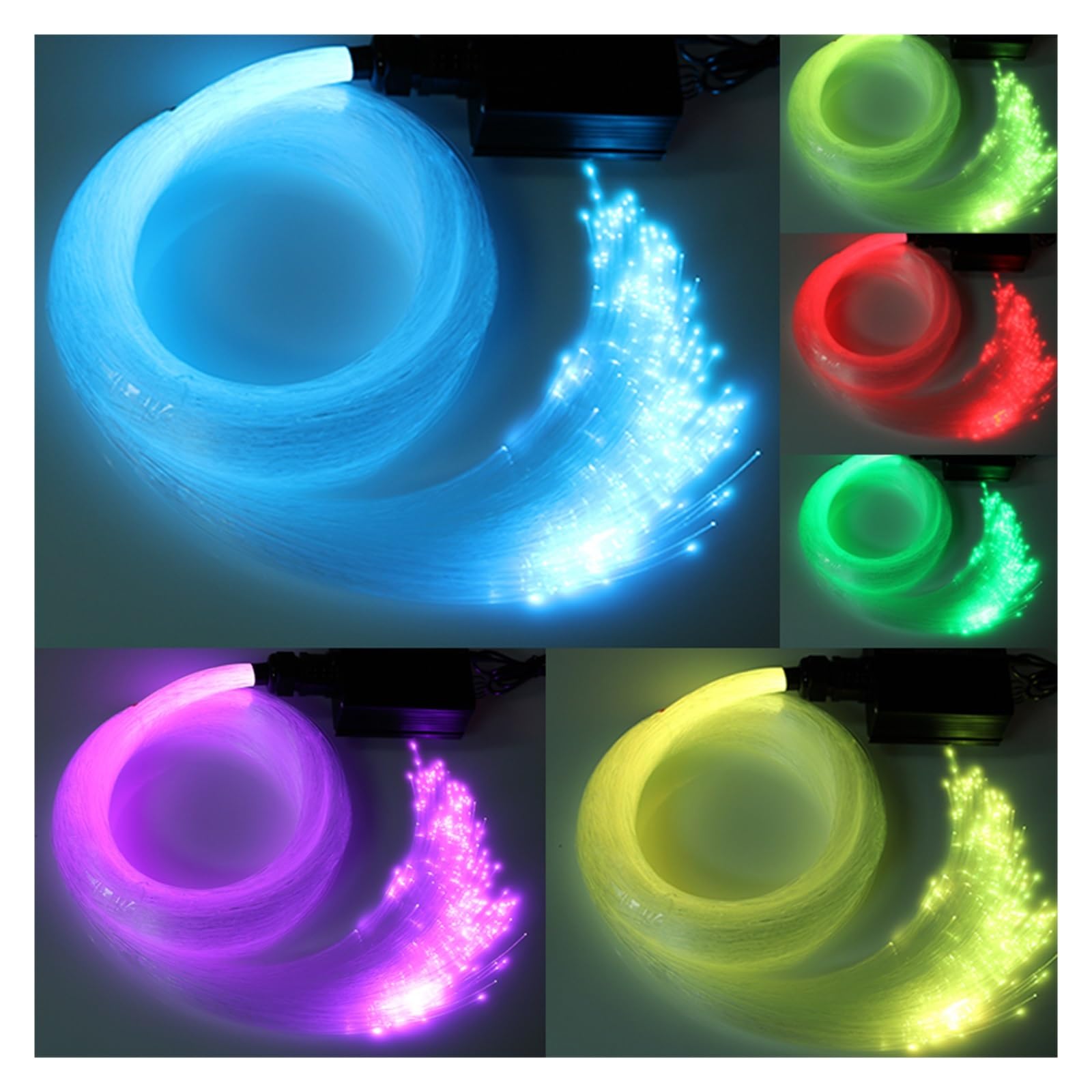 Oświetlenie Wnętrza Samochodu Wnętrze Samochodu LED Gwiaździste Niebo Lampy Sufitowe Lampa Samochodowa Dach Gwiazda Światłowód Sterowanie Blutooth DIY Modyfikacja 32 W(1000pcs 0.75mm 2m)