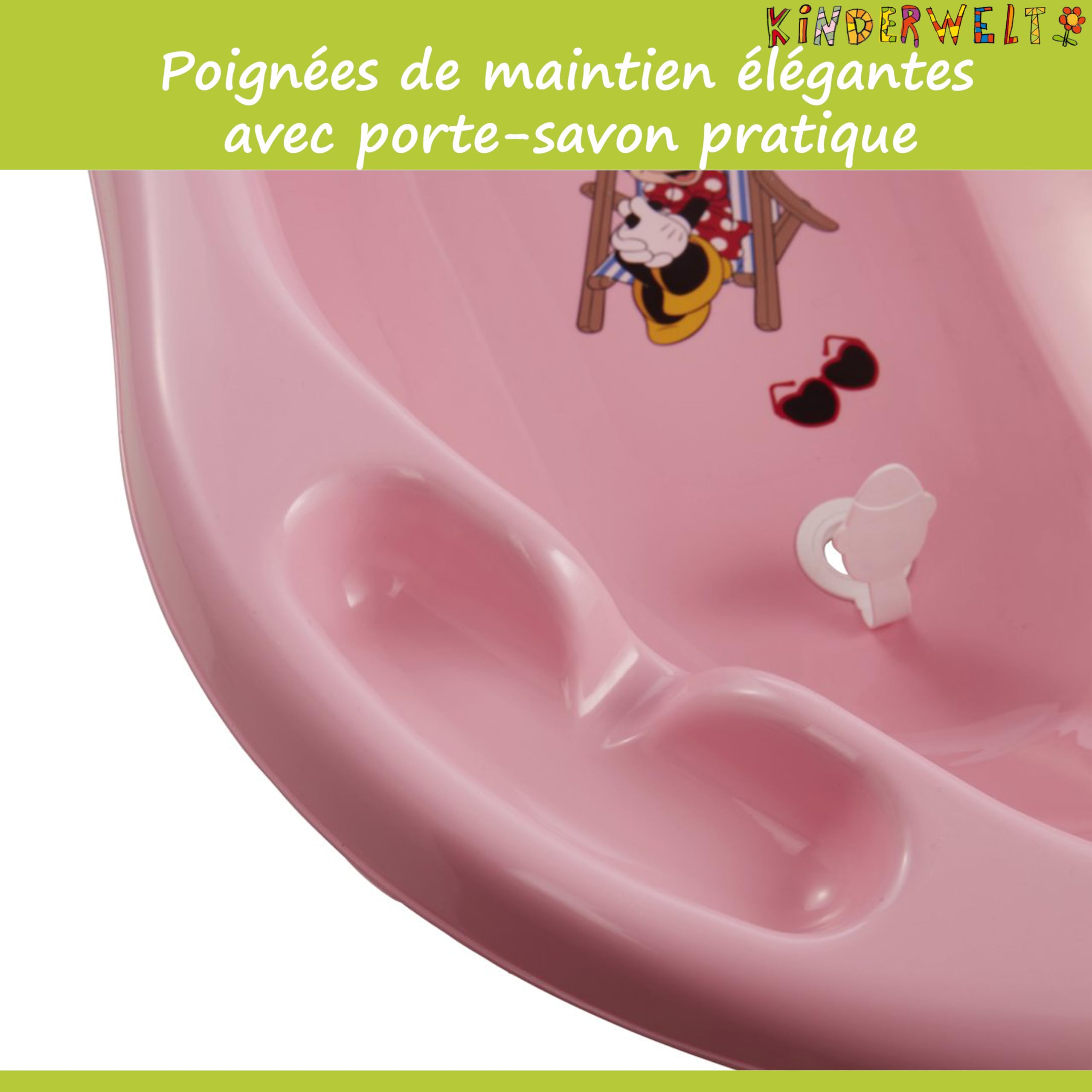 Baignoire pour bébé KiNDERWELT 84 cm Minnie Mouse Disney Sans BPA Rose