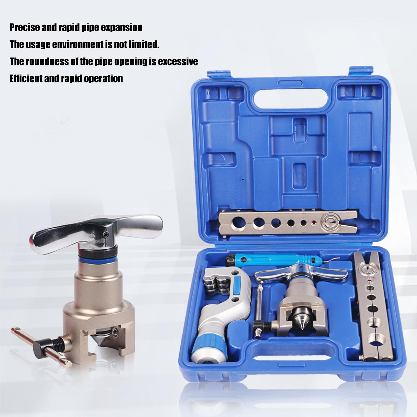Juego De Herramientas Para Abocardar Tubos Con Agarre Ergonómico Expansor Excéntrico Escariador Tubos Cobre Para Sistemas Refrigeración Mantenimiento Reparación Aire Acondicionado