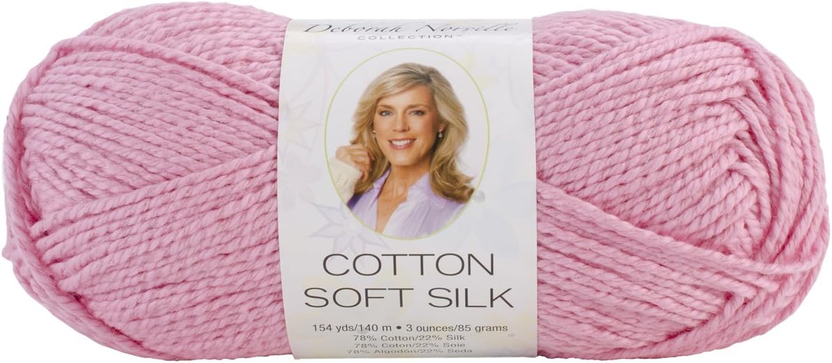 Premier Yarn Deborah Norville Cotton Soft Silk Yarn, Petal Pink,Single