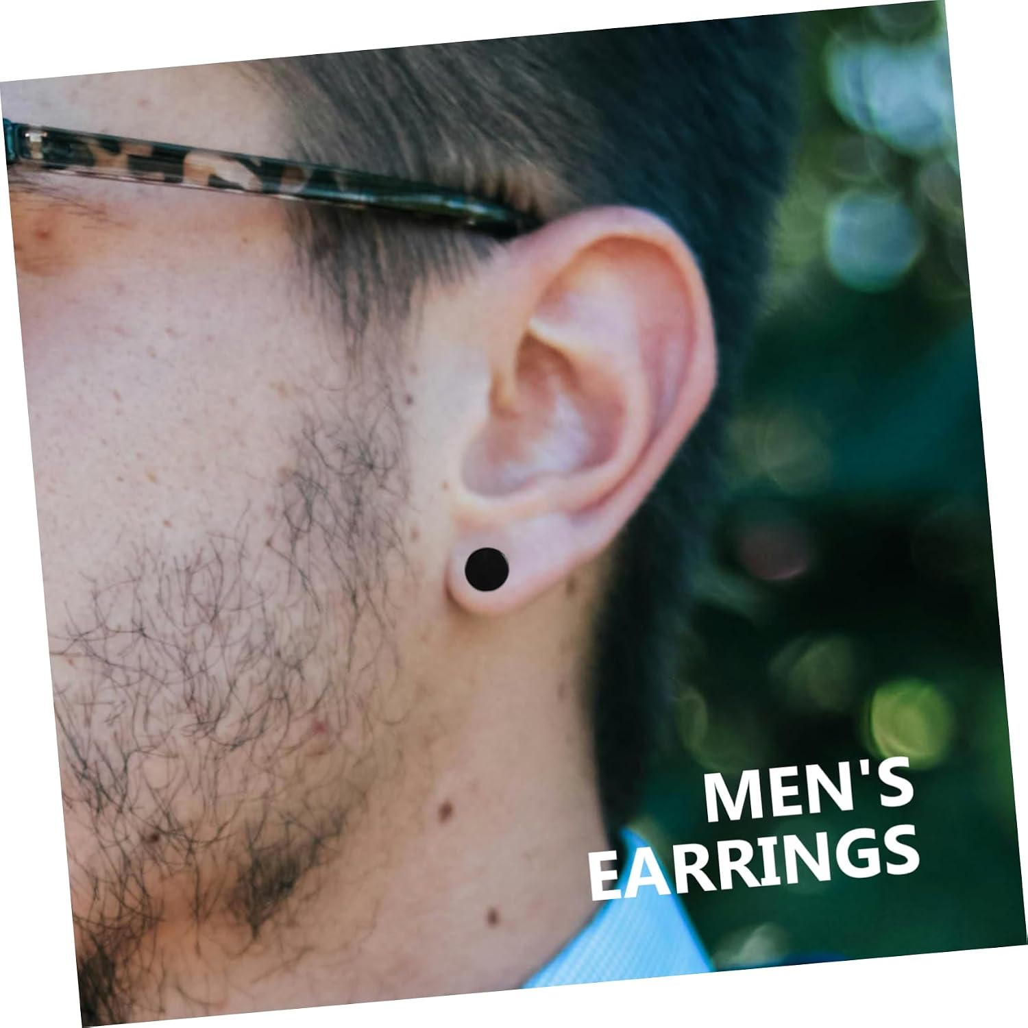 BESTYASH 6pair Titanium Steel Earrings for Men and Women Faux Gauges Ear Tunnel Fake Gauge Barbell Shaped Earrings Punk Style Accessory