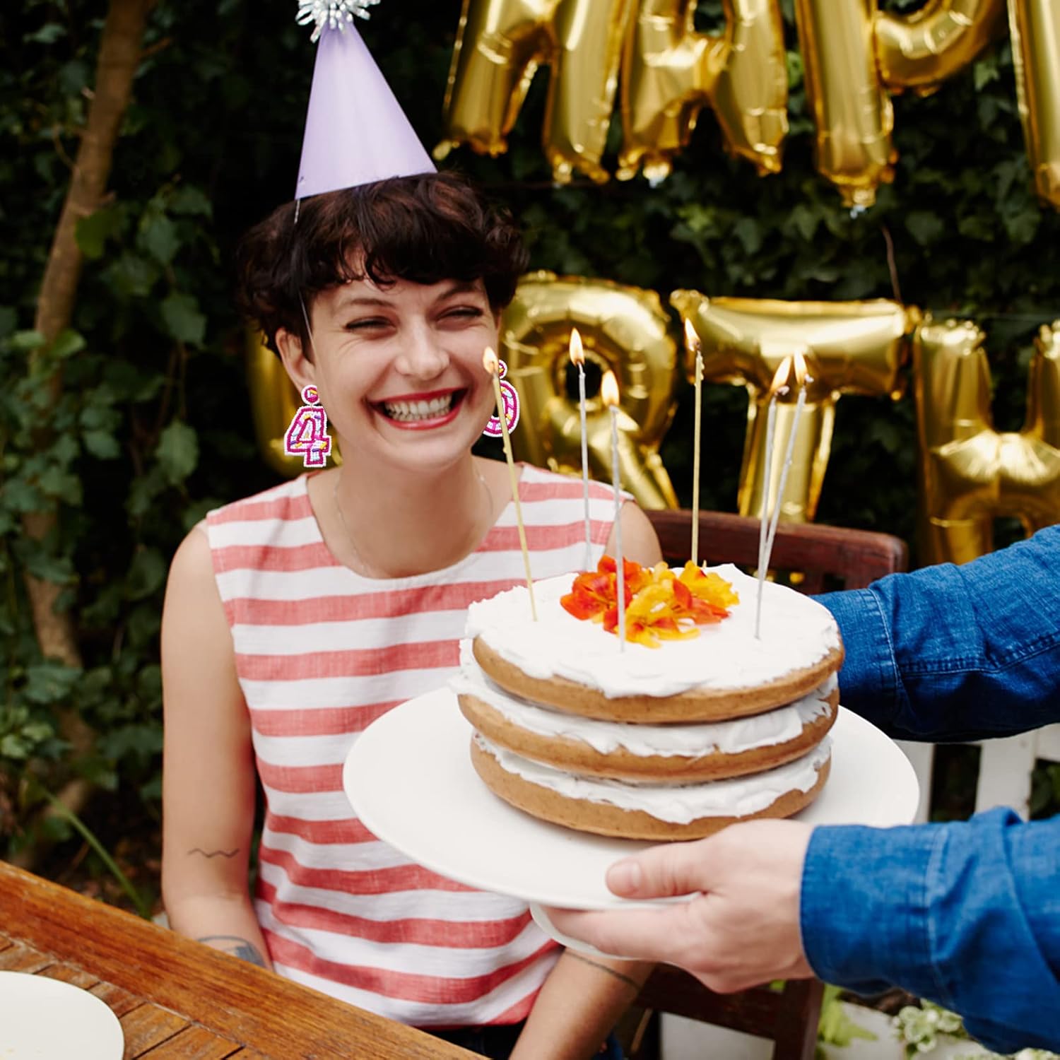 Beaded Birthday Earrings Cake Happy Birthday Earrings Handmade Drop Dangle Earrings Celebration Birthday Party Jewelry - Image 6