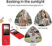 Vista 2 de El reproductor de MP3 es un reproductor de música portátil con una tarjeta micro sd de 32 GB, pantalla de 1.8 pulgadas, con altavoz, radio FM