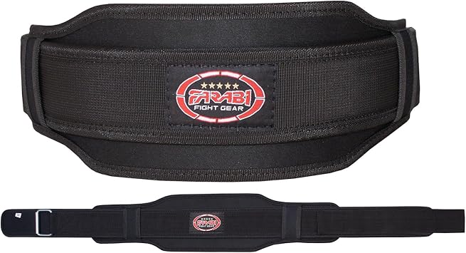 Farabi Best Weight Lifting Belt for Extreme Powerlifting Weightlifting Neoprene Workout Gym Training Deadlift Back Support Cardio Belt Small, Black