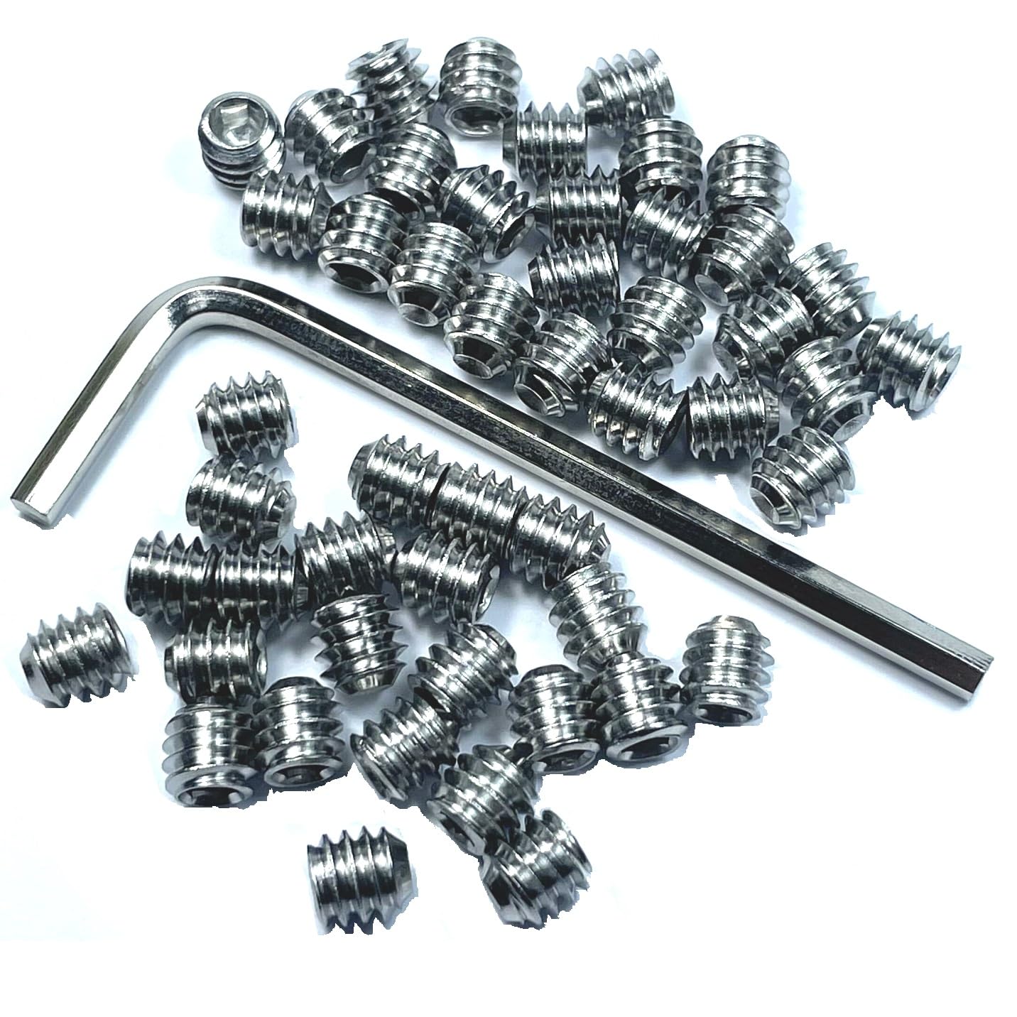 Amazon | ZDingTech 50個セットネジ 1/4-20 x 1/4インチ 304ステンレス