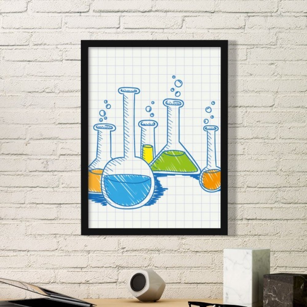 Cadre photo chimie bois noir DIYthinker pour décorer un bureau d'étudiant