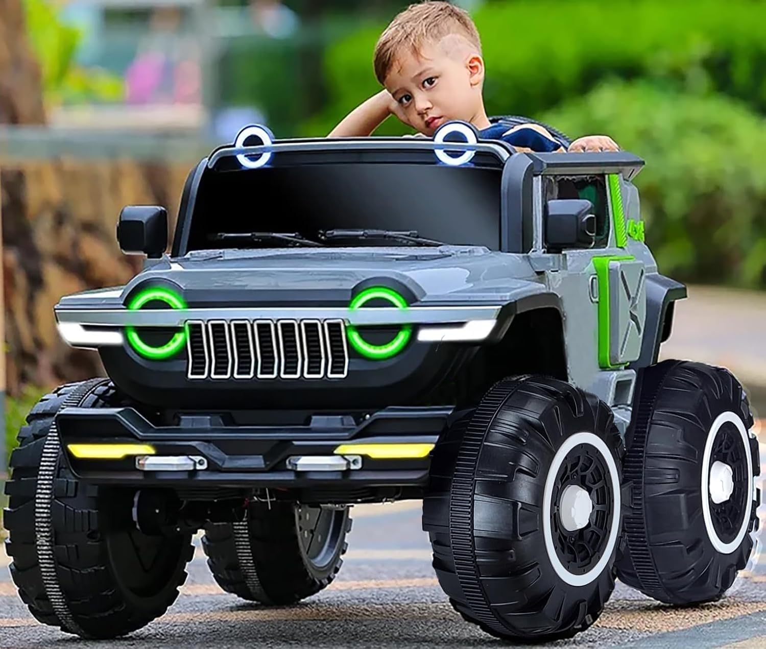 Toyify Kids Car to Drive, Rechargeable 12V Battery Operated Ride-On Car for Kids Music with R/C & Mobile App Jeep, Electric-Car, Kids Car for Boys & Girls Age 2-10 Years (Grey) (B0CS3WXRBL) Amazon Price History, Amazon Price Tracker