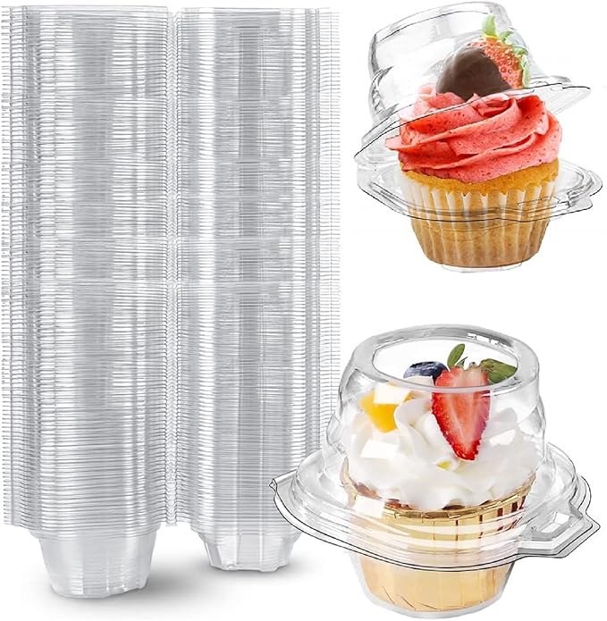 Meanplan Single Cupcake Containers Disposable Individual