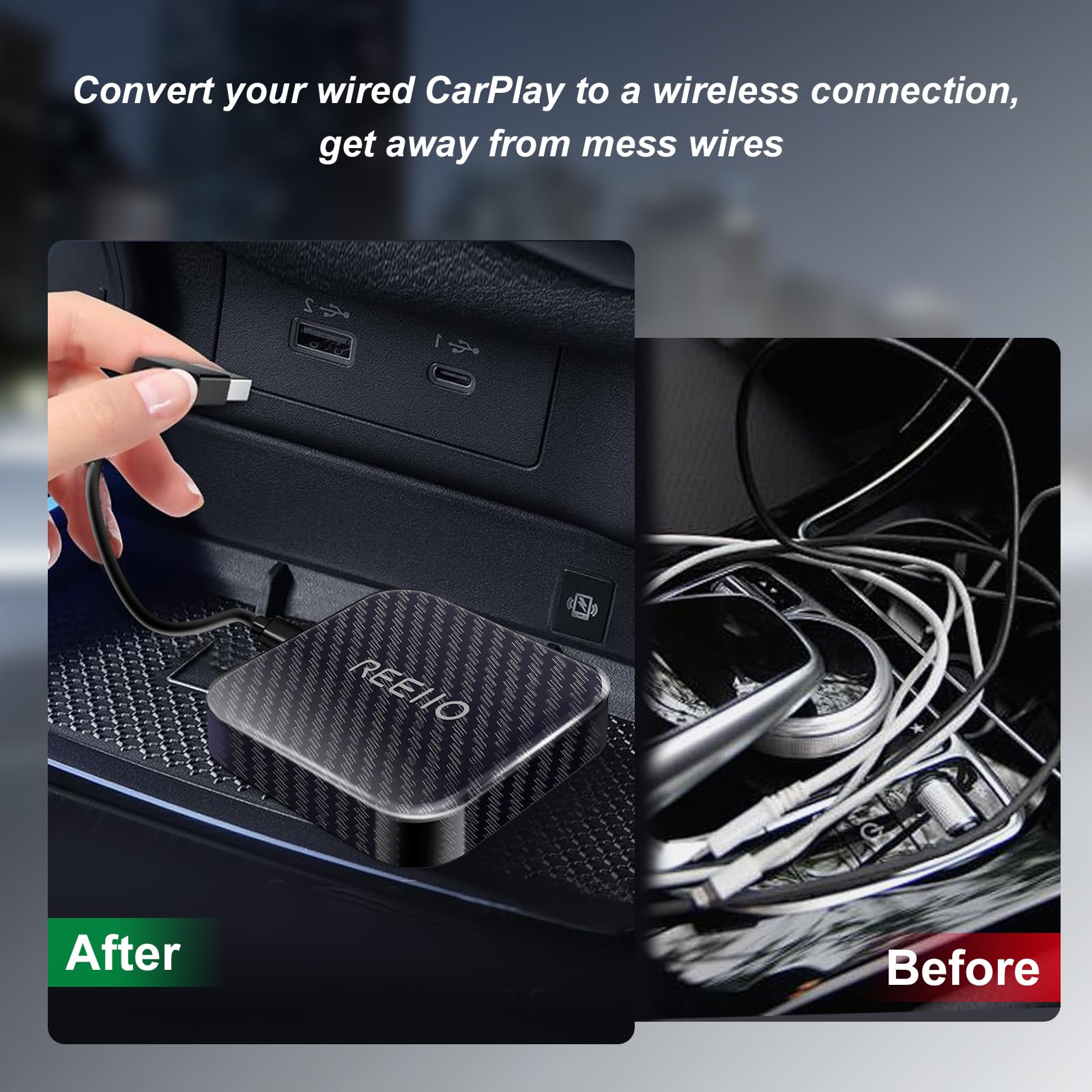 CarPlayBox wireless con scheda Netflix/YouTube/TF Converte CarPlay cablato in un adattatore wireless per auto CarPlay cablata di fabbrica