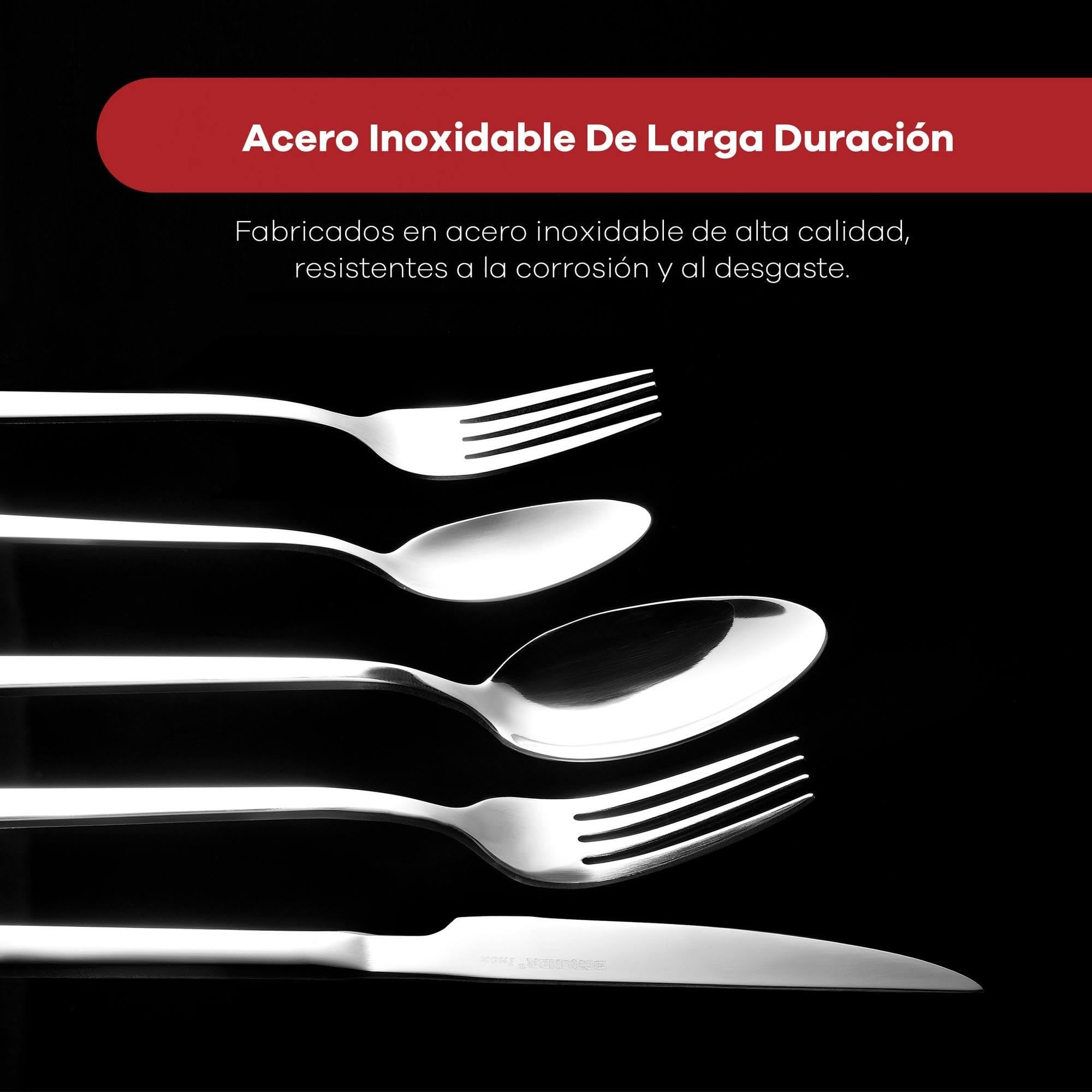 BERGNER SOFIA - Juego de Cubiertos de 60 Piezas - Cubertería Completa para 12 Personas - Fabricado en Acero Inoxidable - Fácil de Lavar y Almacenar + REGALO cesta cubertería