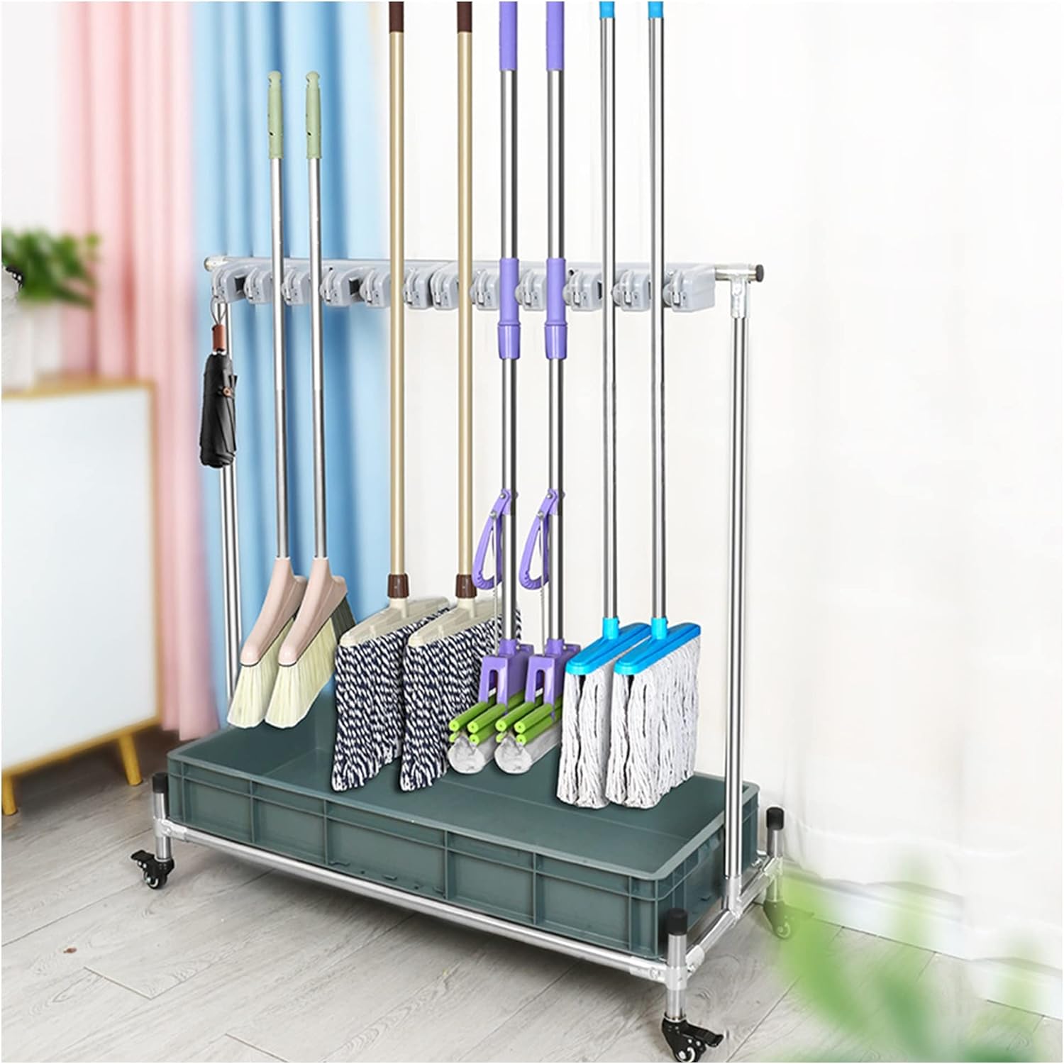 Movable Broom Mop Mop Rack, Cleaning Tool