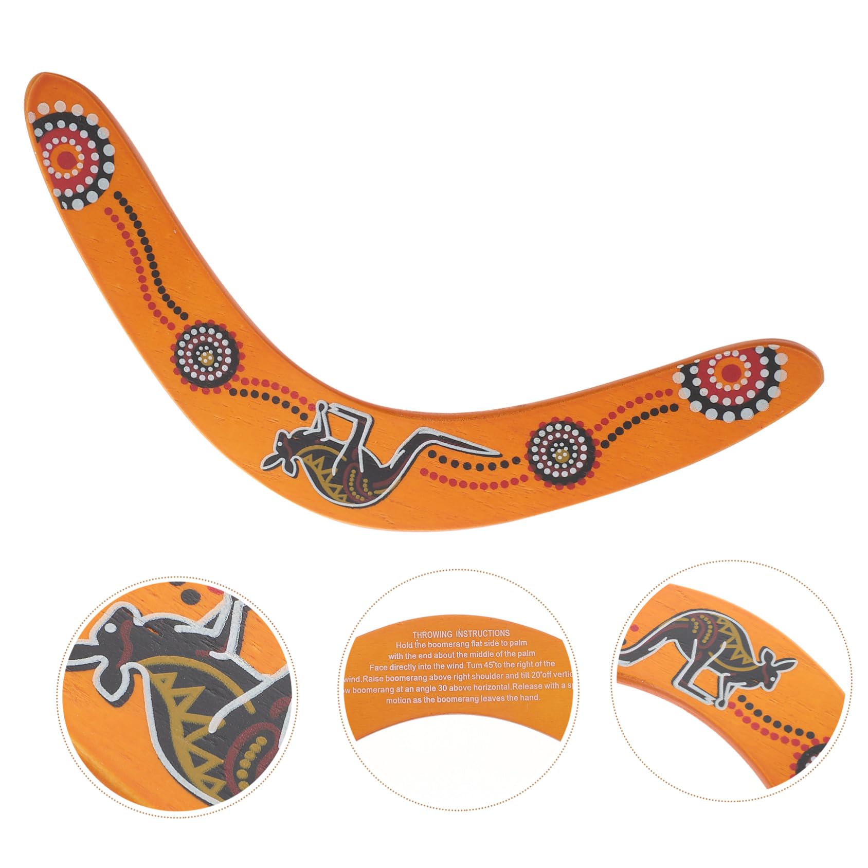 Mikinona Boomerang Professionnel en Bois de V, Fléchette de Manœuvre