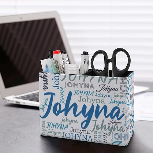 Miniatura 4 de Soporte para bolígrafo personalizado con nombre, organizador de bolígrafos cuadrado con nombre personalizado, vaso de bolígrafo personalizado para