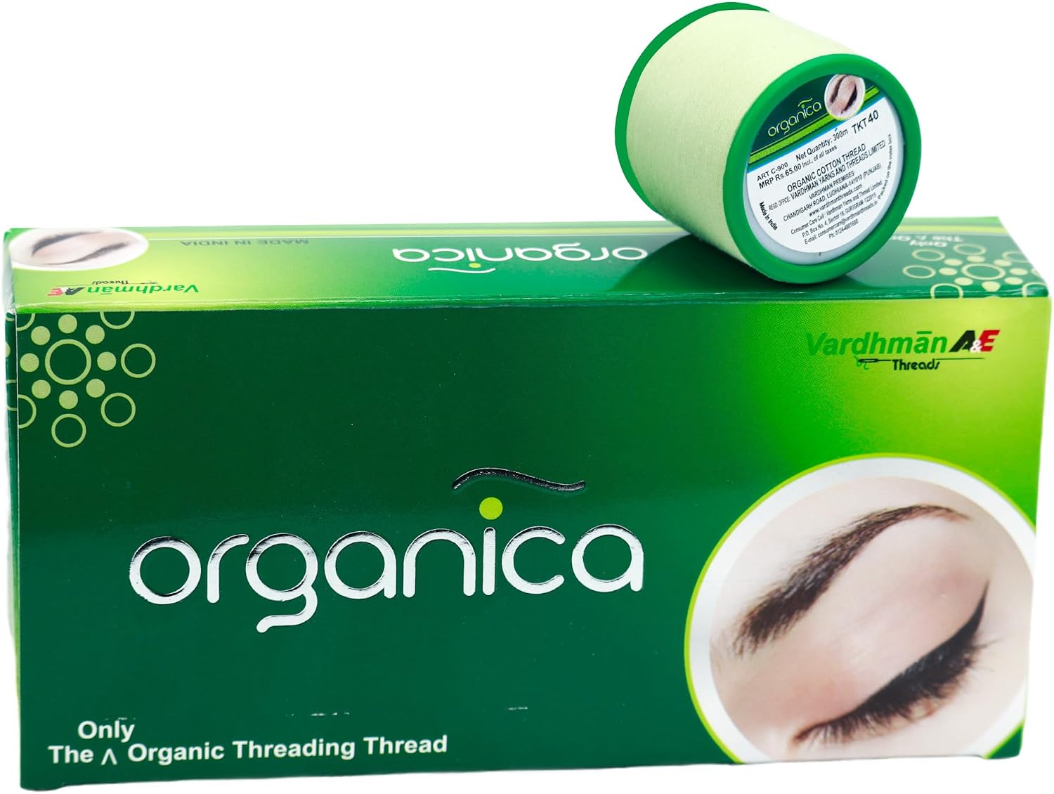 Organic Cotton Eyebrow Threading Thread Tool for Women - 8 Spools x 300 Meters - Thread for Eyebrows Threading - Upperlips Shaping - Forehead Chin Hair Removal Thread - Salon Spa Home