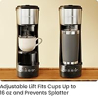 Vista 5 de CHEFMAN Cafetera de una sola porción, cafetera K Cup: compatible con cápsulas K-Cup y café molido, cafetera de goteo de 6 a 12 onzas, depósito
