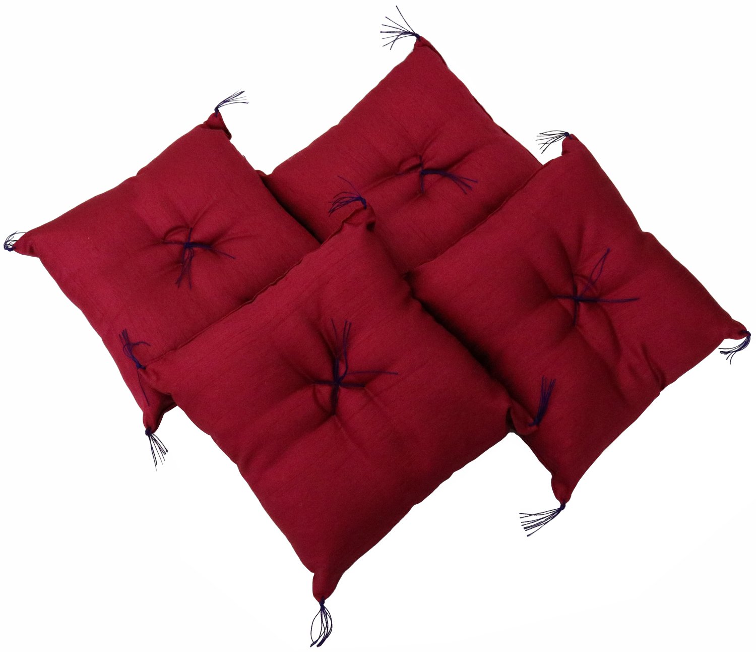 Amazon｜柘産業 座布団 座卓足敷ふとん 高級紬織 エンジ(大) 4枚組 20