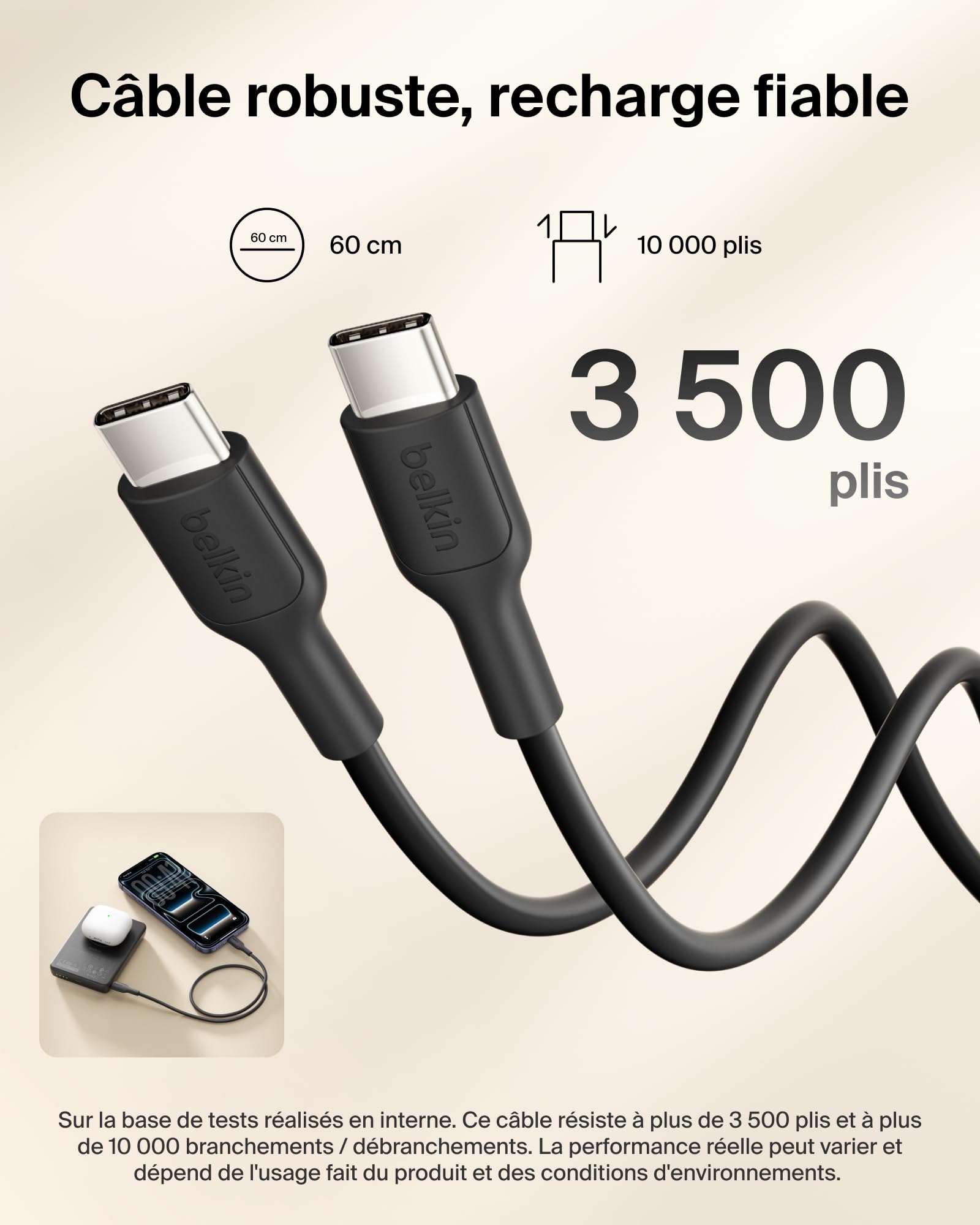 Belkin BoostCharge Batterie Externe Magnétique 10 000 mAh - Noir