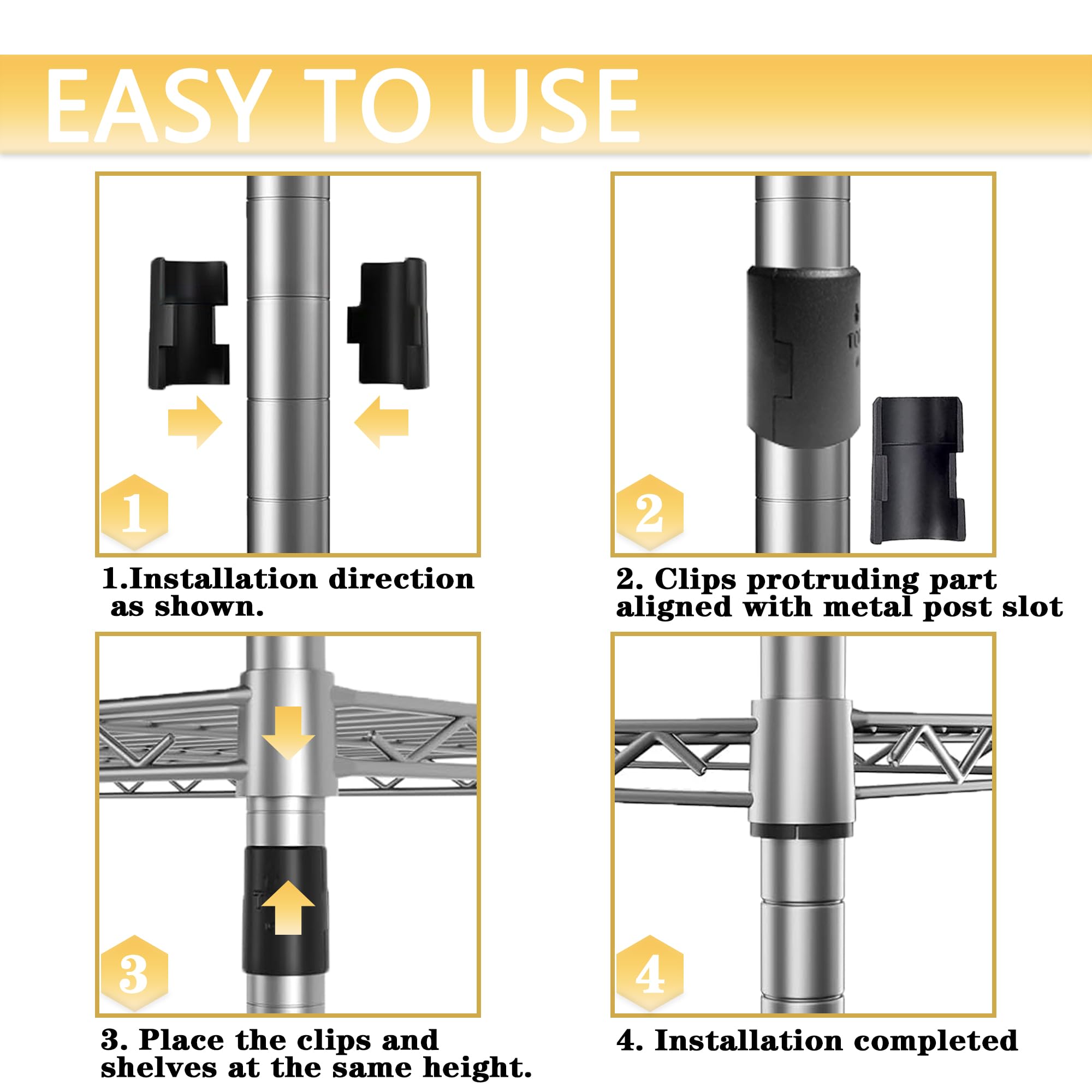 Shelf Locking Clips - 40 Pack -4