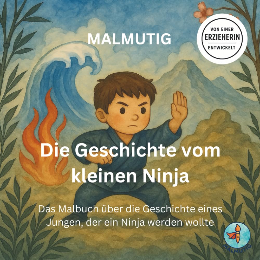 Die Geschichte vom kleinen Ninja: Das Malbuch über die Geschichte eines Jungen, der ein Ninja werden wollte - von einer Erzieherin entwickelt