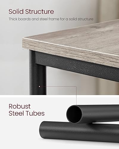 Miniatura 35 de VASAGLE Mesa auxiliar, mesa auxiliar pequeña, mesita de noche alta para sala de estar, dormitorio, oficina, baño, negro clásico ULET273B16 Negro