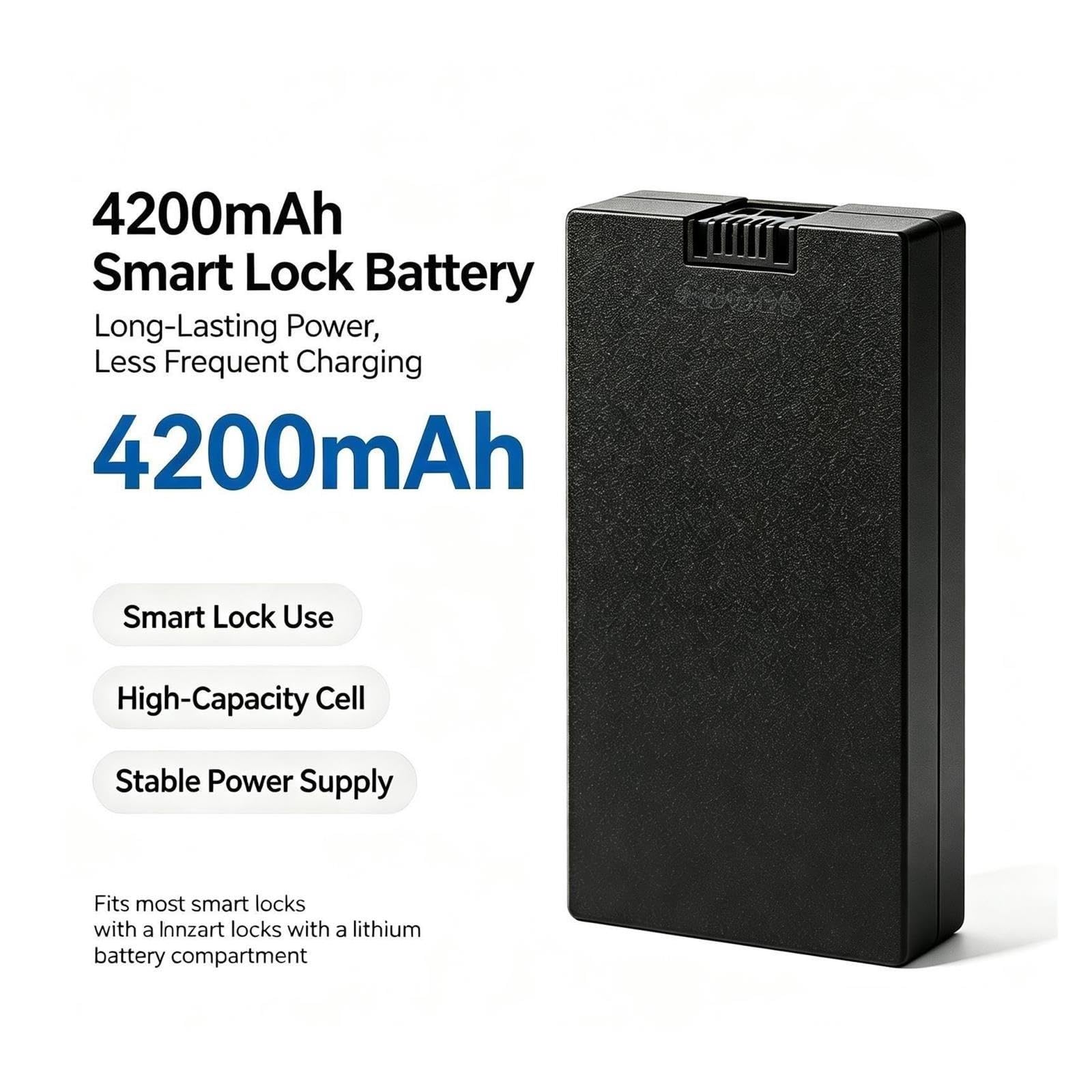 Batteria for blocco impronte digitali da 4200 mAh, for B+B-V-V+