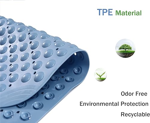 Miniatura 2 de Tapete antideslizante de elastómero termoplástico para bañera, baño, bañera, ducha, tapete para suelo de ducha para niños, con ventosas, lavable a