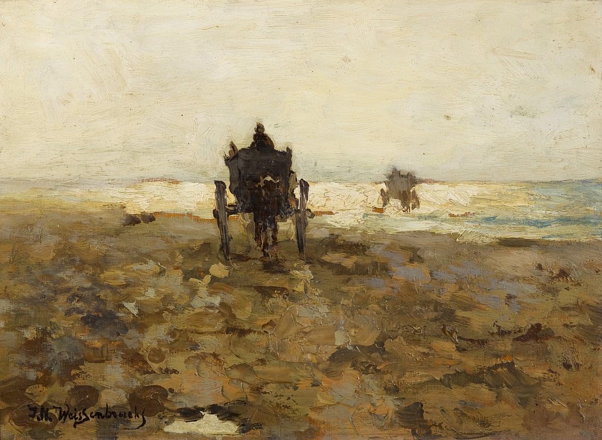 Tableau Chariot Shell par Jan Hendrik Weissenbruch impression d'art vintage 60x90cm - 5