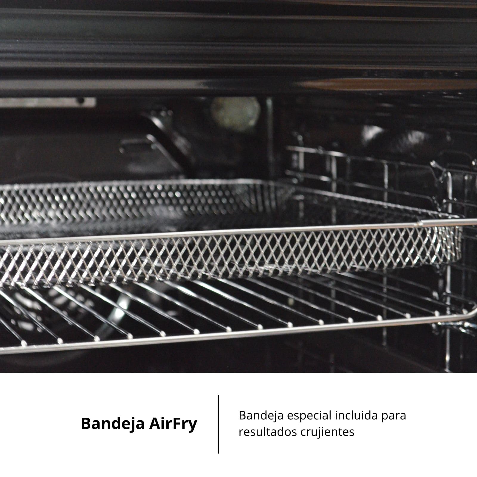 Corberó - Horno Multifunción Premium Airfry | CCHMT905N | 70L | Hidrólisis | 8 Programas | Guías Extraíbles | Mandos Push-Pull| Display táctil |3000W | Desconexión Automática | Cristal Negro