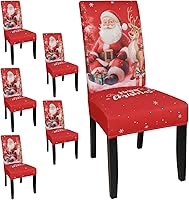 Vista 47 de JQinHome 6 fundas protectoras para sillas de comedor, de alta elasticidad, extraíbles y lavables, para el hogar, fiesta, hotel, ceremonia de boda