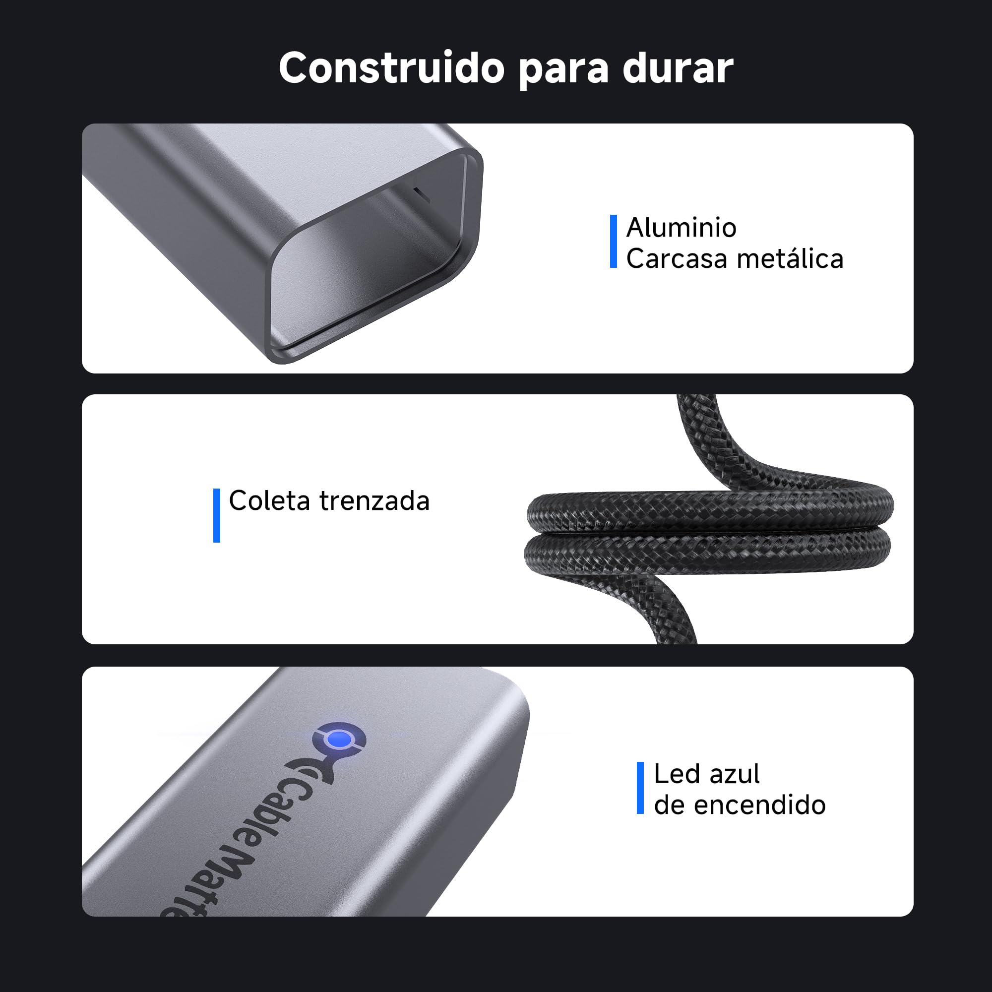 Cable Matters Adaptador USB C a Ethernet, Adaptador de Red Gigabit Ethernet a USB C para 1000 Mbps, Compatible con MacBook Pro, iPhone 16 Pro/MAX, iPad Pro, DELL XPS, Surface y más
