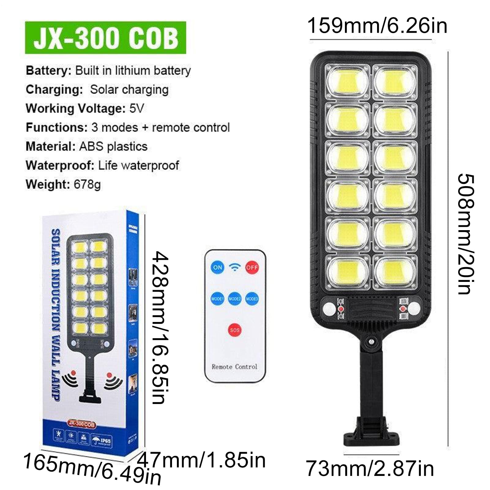 Générique Lumière Solaire Pour Rue Luminaires Paysagers pour Allées | Détecteur Mouvement Luminaire pour Jardin Terrasse Cour Pelouse Parc