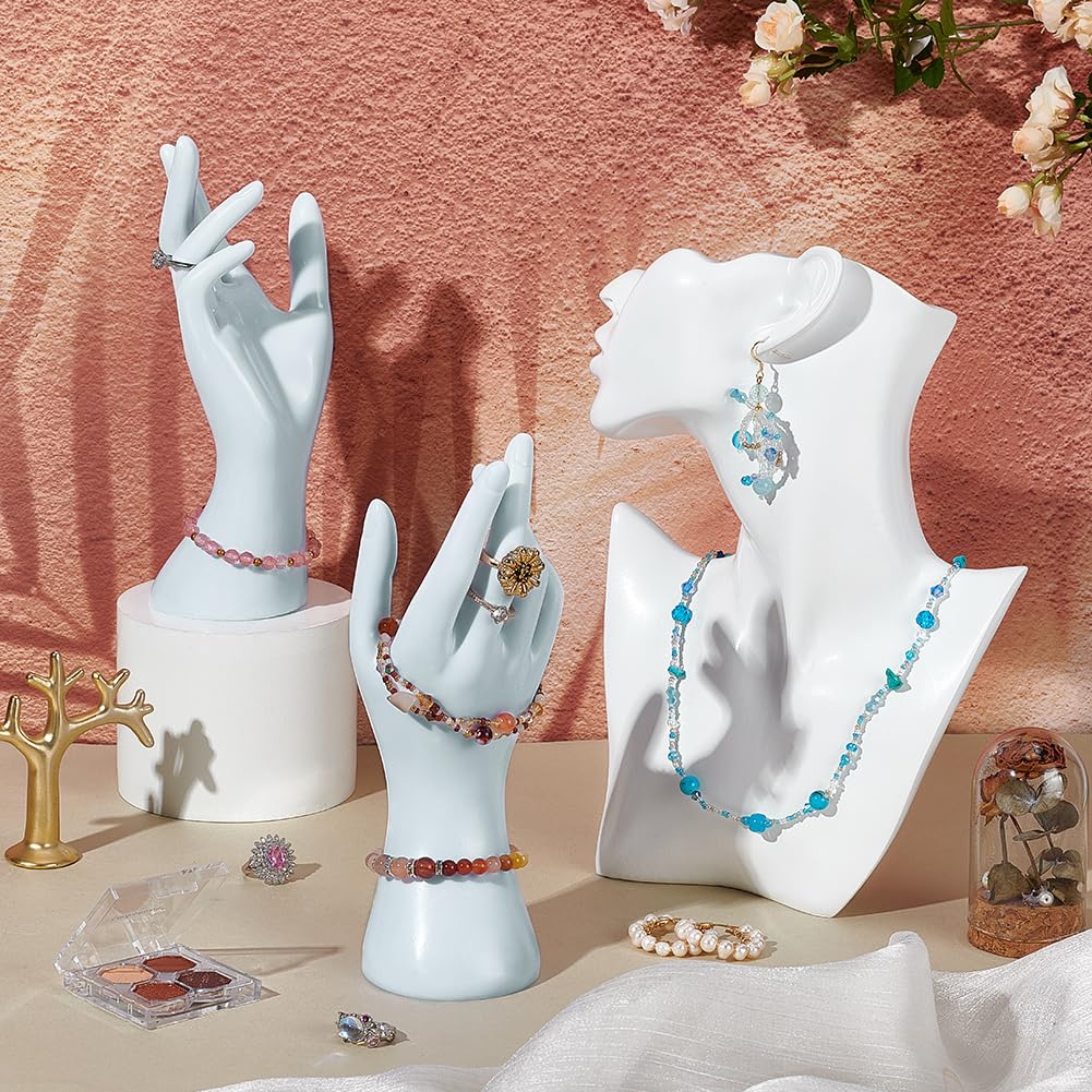 Sieraden Display Rack, Ketting Buste Display Houder Stand Ketting Display Mannequin Model Shop Sieraden Rack(Zwart Sieraden Display Rack, Ketting Buste Display Houder Stand Ketting Display Mannequin Model Shop Sieraden Rack(Zwart