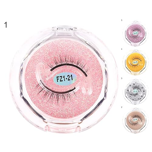 Miniatura 5 de 1 par de pestañas postizas recicladas, adhesivas, rizadas, naturales, múltiples, reversibles, sin indicadores, para 5