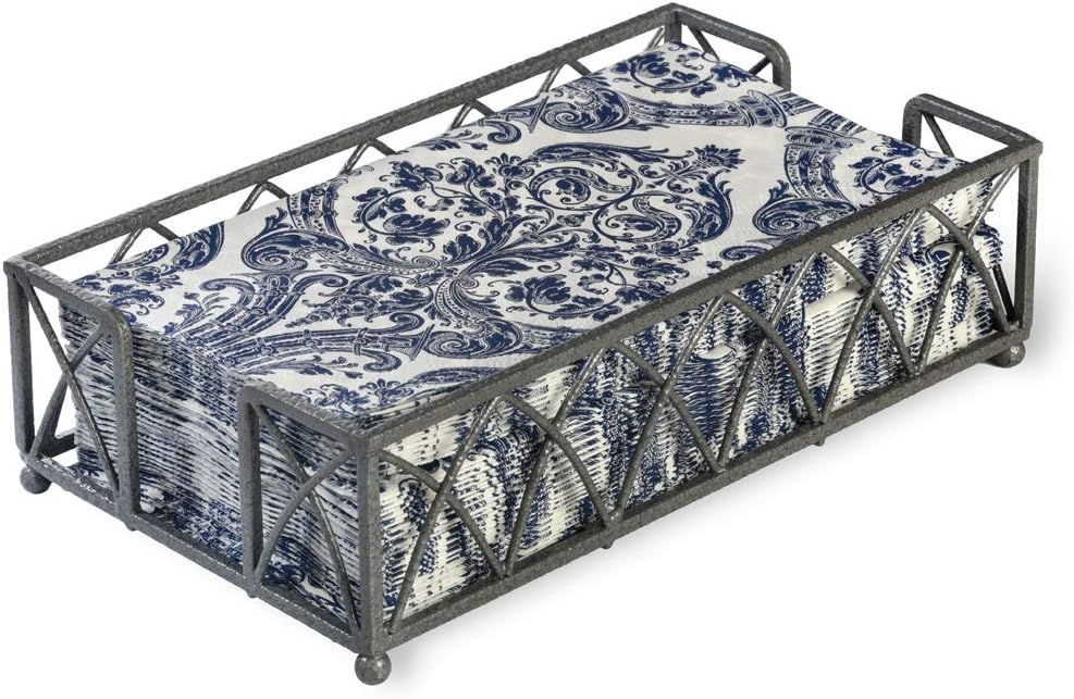 Boston International - BID176 Boston International Arch Design Guest Towel Napkin Holder Caddy, 9 x 5.25-Inches, Matte Gold: Home & Kitchen